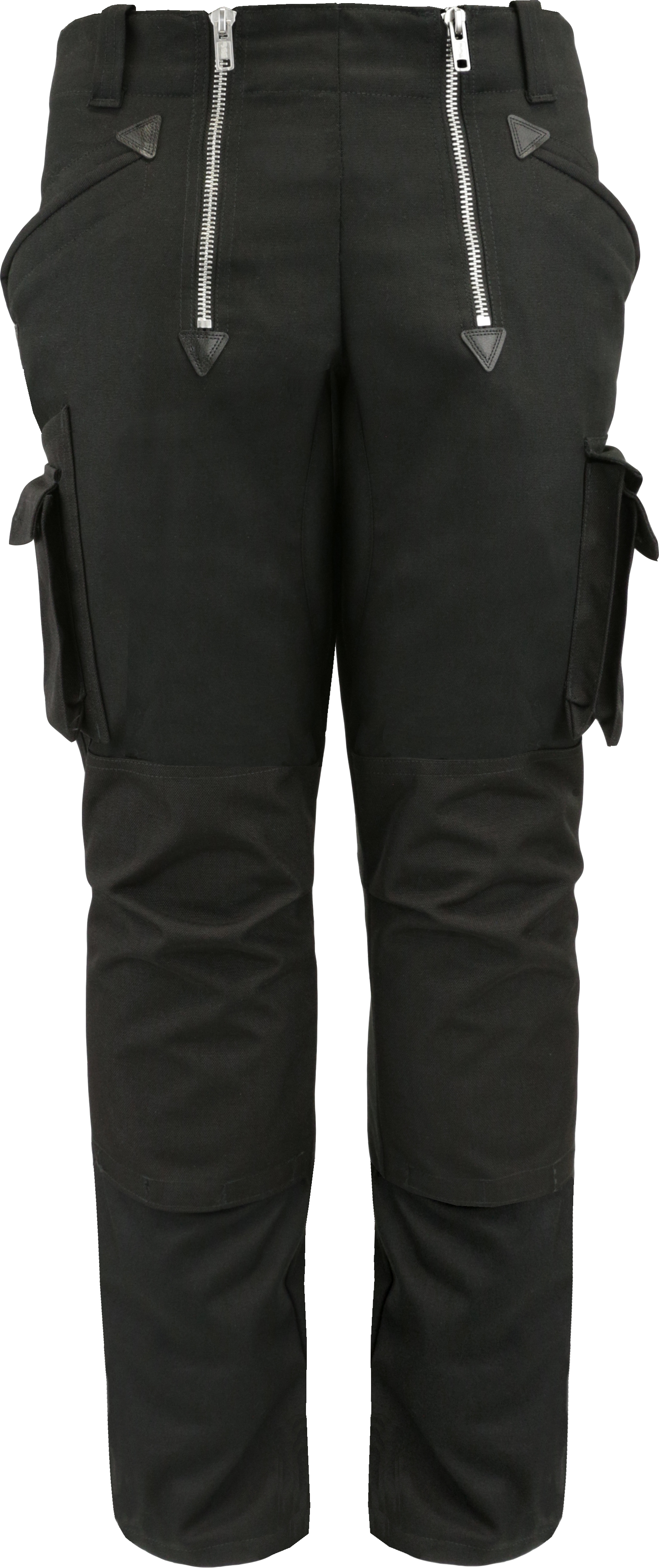 leichte Zunft-Elastikbundhose PAUL schwarz aus Canvas mit Kniepolstertaschen