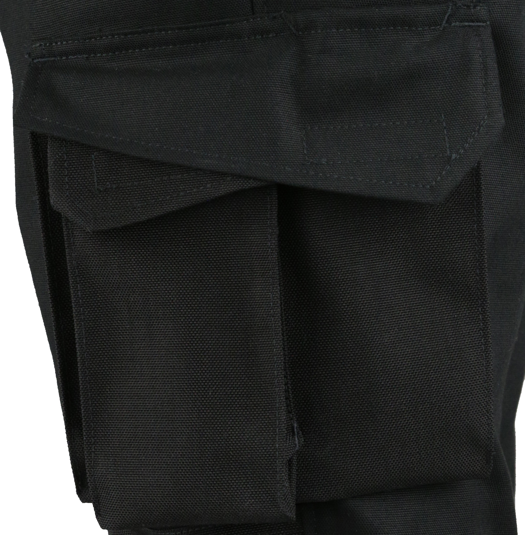 leichte Zunft-Elastikbundhose PAUL schwarz aus Canvas mit Kniepolstertaschen