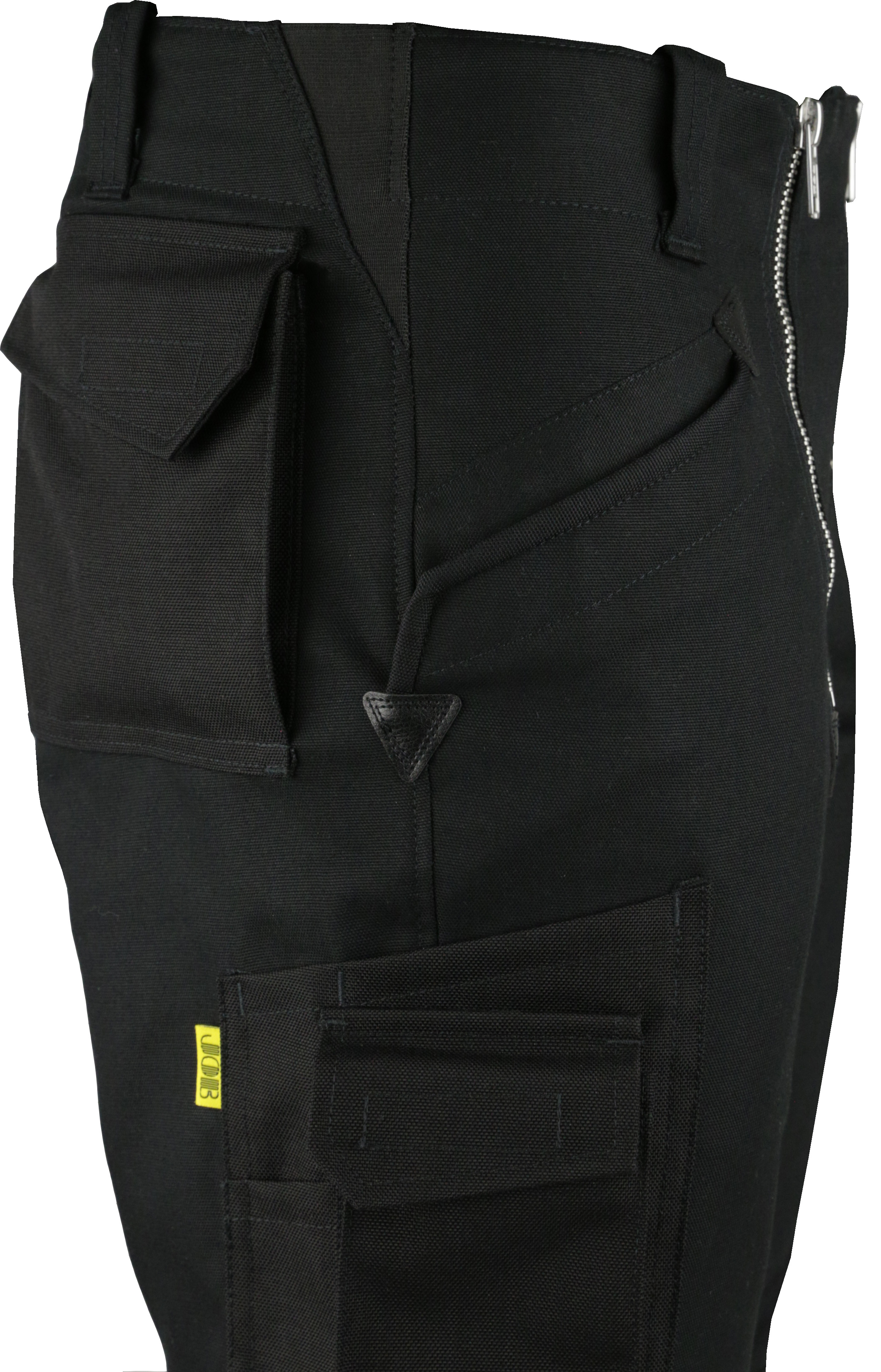 leichte Zunft-Elastikbundhose PAUL schwarz aus Canvas mit Kniepolstertaschen