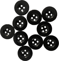 10 Ersatz-Hosenkn�pfe schwarz 27&ldquo;