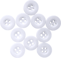 10 Ersatz-Hosenkn�pfe wei� 27&ldquo;