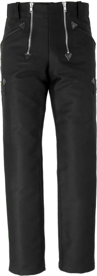 Zunfthose ERIK Doppel-Pilot schwarz gerade Form