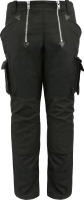 leichte Zunft-Elastikbundhose PAUL schwarz aus Canvas mit Kniepolstertaschen