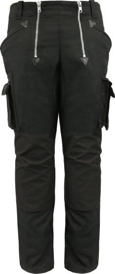 leichte Zunft-Elastikbundhose PAUL schwarz aus Canvas mit Kniepolstertaschen