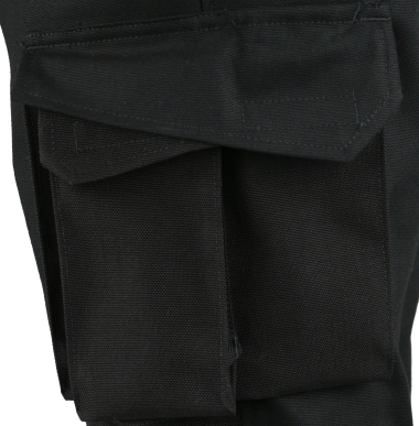 leichte Zunft-Elastikbundhose PAUL schwarz aus Canvas mit Kniepolstertaschen