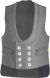 Zunftweste ENNO Doppel-Pilot grau mit Nierenschutz