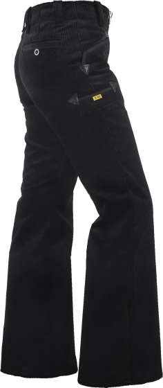 Damen-Zunfthose INGA Trenkercord schwarz, ausgestelltes Bein